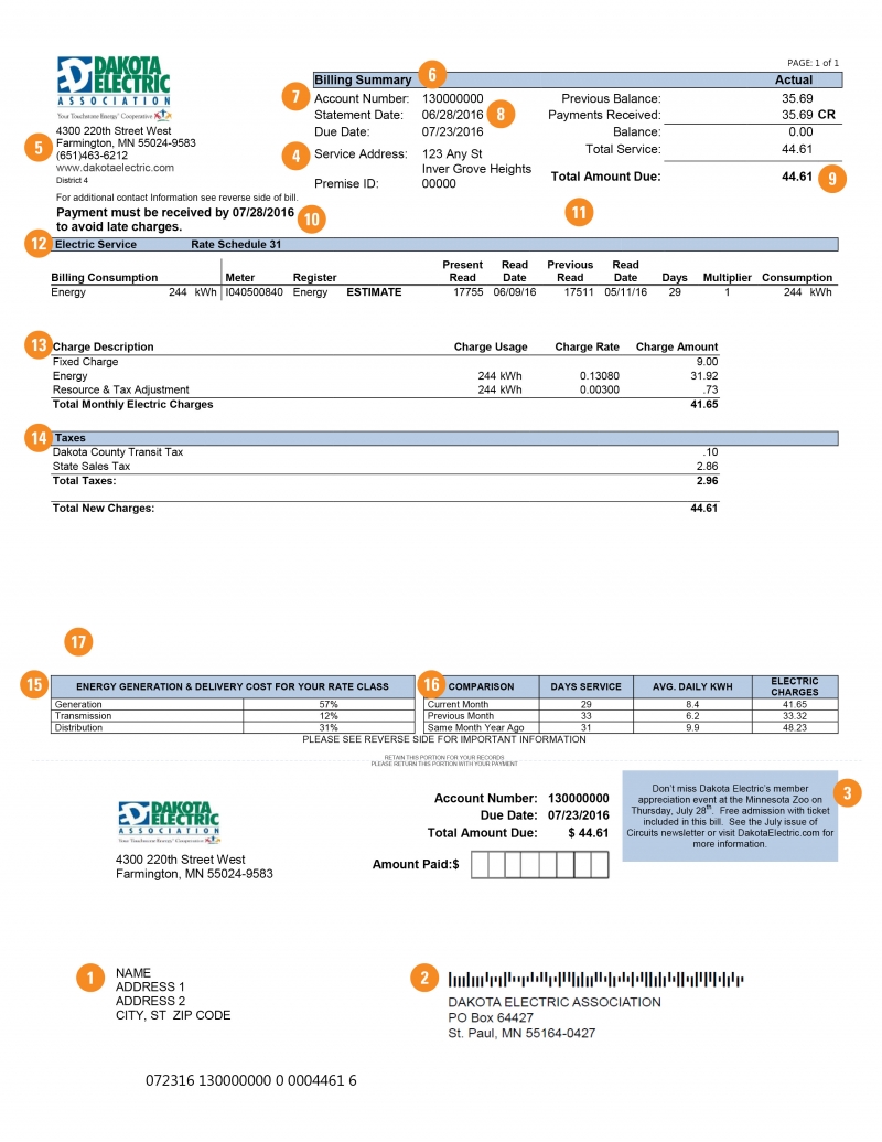 Understand Your Bill | Dakota Electric Association